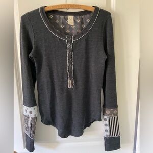 We The Free People Railroad Henley long-sleeve